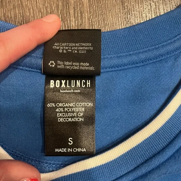 Adventure Time Blue Crewneck Sweatshirt with Graphic Logo - Picture 3 of 3